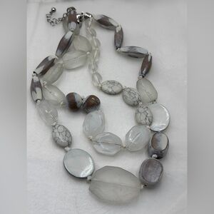 Chicos Mixed Media Two Strand Necklace